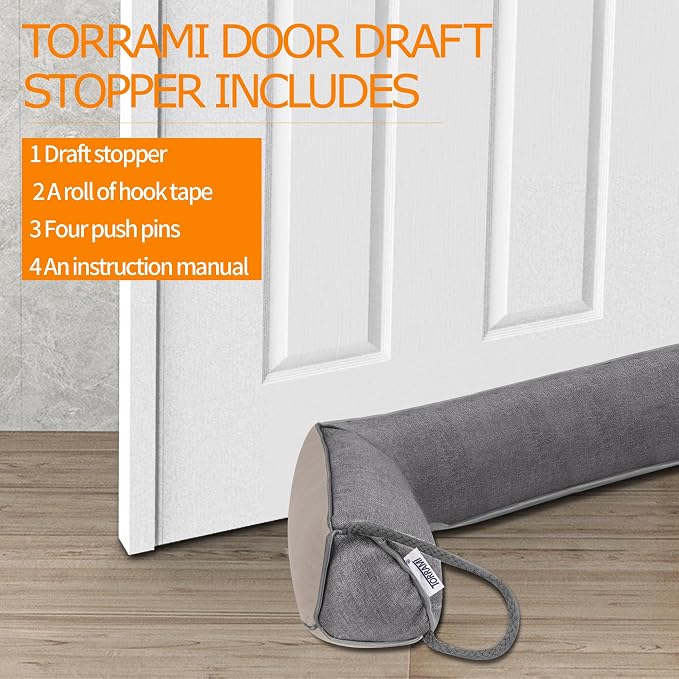 TORRAMI 36" Door Draft Stopper for Bottom of Doors, Seal Blocks Hot Air - Image 6