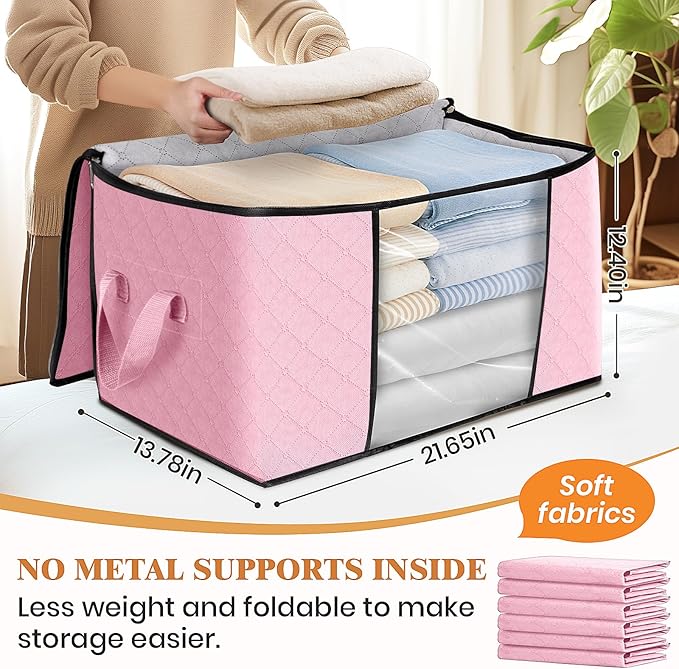 10 Pack Storage Bags for Clothes Blanket Storage Bins - Image 2