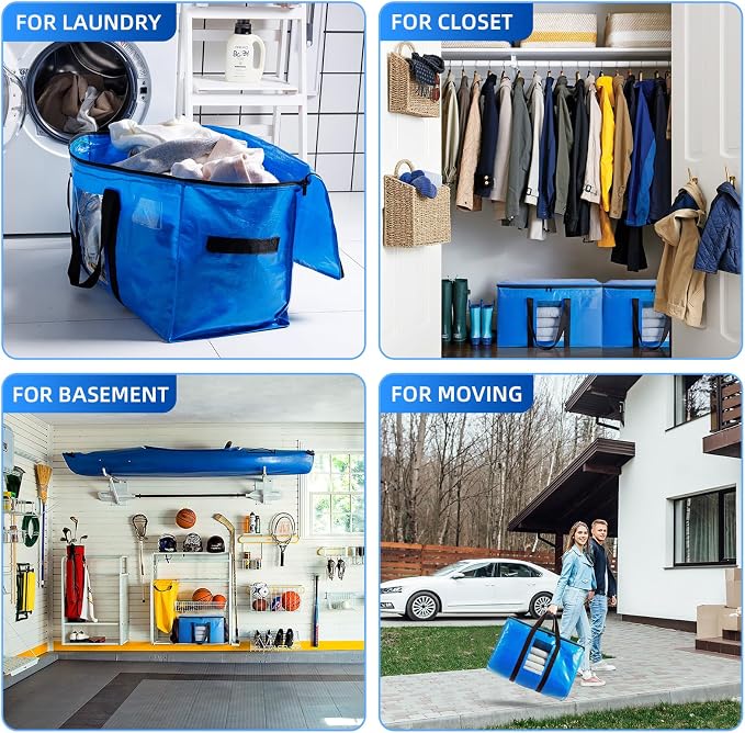TAILI 12 Pack Blue Extra Large Moving Bags, Storage Bags - Image 9