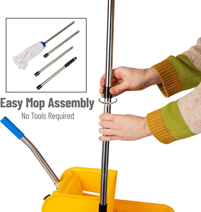 Mind Reader Mop and Bucket Set - Image 5
