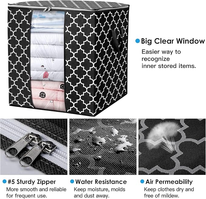 Storage Bags 2 Pack 100L Clothes Organization and Storage Containers | Large - Image 5