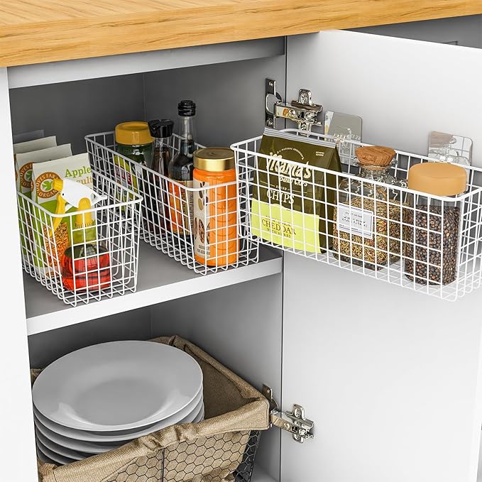 Joben Oligey 3 Set Hanging Wall Wire Baskets, Farmhouse Food Storage Kitchen - Image 7