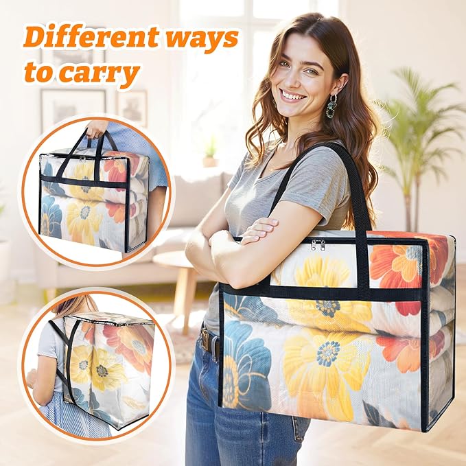 BlissTotes Moving Bags 40L 4PCS, Transparent Containers - Image 7