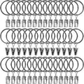 40 Pack Curtain Rings with Clips, Drapery Clips with Rings, Drapes Rings 1.26 by AMZSEVEN