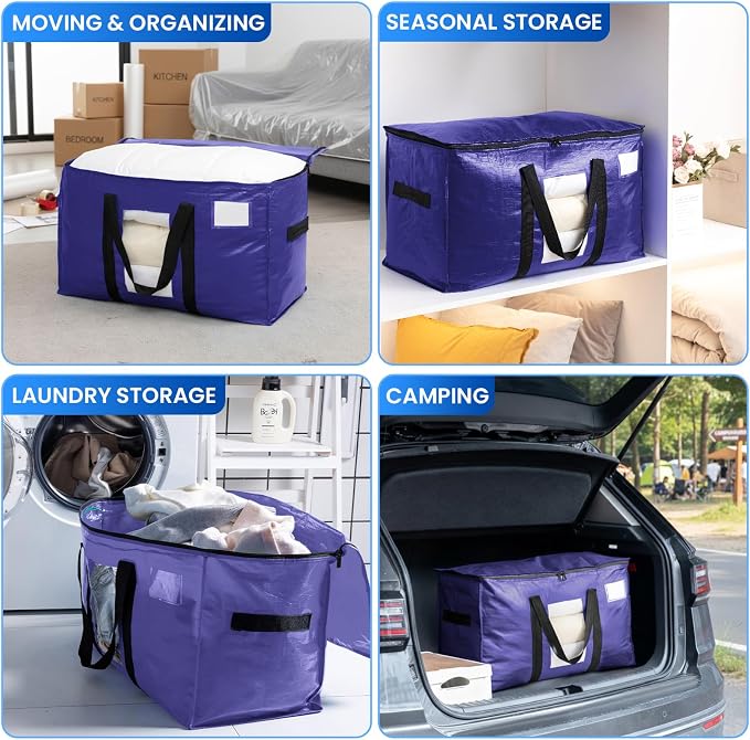 TAILI 8 Pack Dark Blue XXL Moving Bags, Storage Bags - Image 8