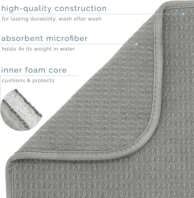 S&T INC. Dish Drying Mat, Extra Large Kitchen Counter Mat - Image 3