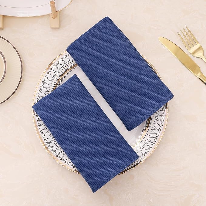 Homaxy 100% Cotton Waffle Weave Dish Cloths, 12 Pack - Image 8