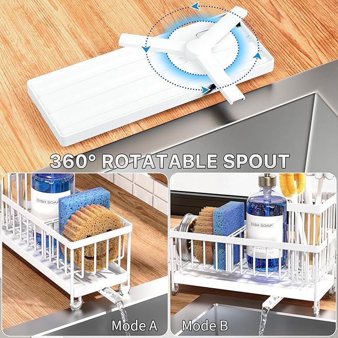 Cisily Sponge Holder for Kitchen Sink, Sink Caddy Organizer - Image 2