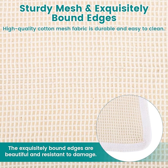 Dntorx 4 Pack Durable Cotton Mesh Laundry Bags - Image 4