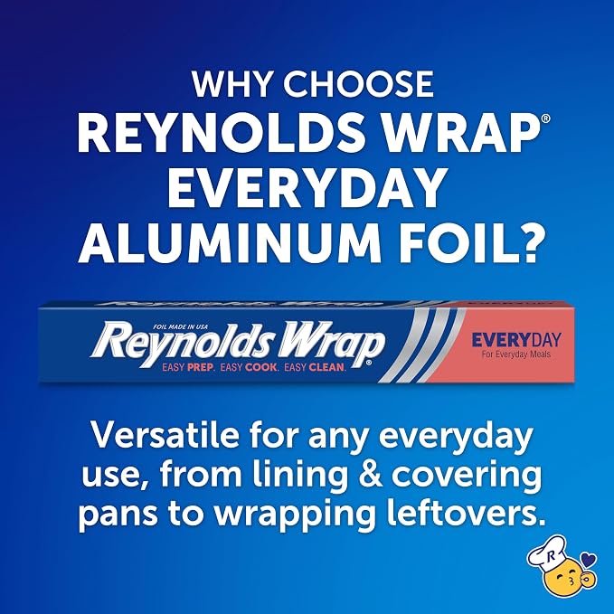 Reynolds Wrap Everyday Strength Aluminum Foil Roll, 12 Inch Wide, 30sq ft | 12 - Image 8