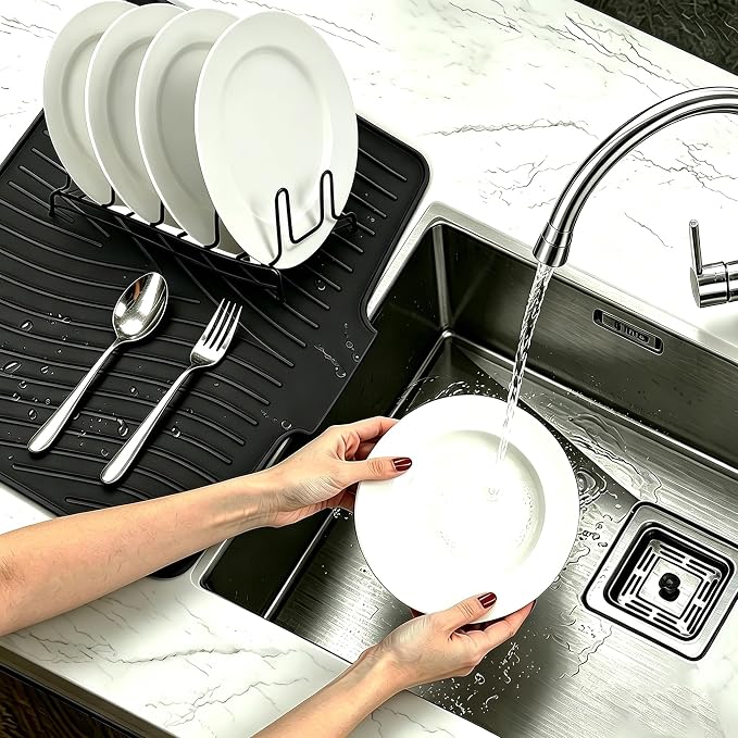 Silicone Dish Drying Mat, 15.7"*13 "Dish Drying Pad, kitchen accessories - Image 4