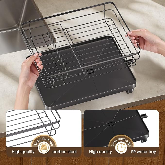 Runnatal Dish Drying Rack with Drainboard - Image 5