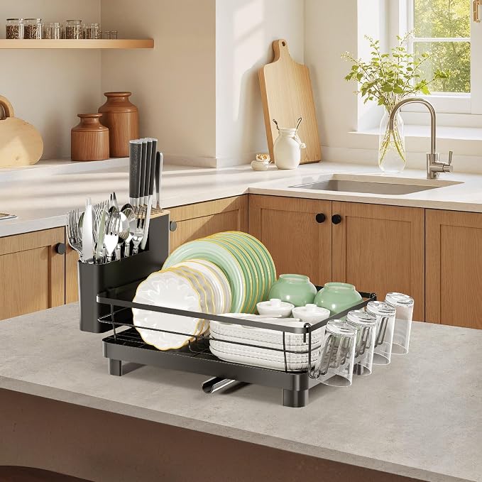 Runnatal Dish Drying Rack with Drainboard - Image 8