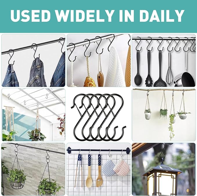 150 Pcs S Hooks for Hanging Heavy Duty, Metal S Hook - Image 6