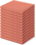 Homaxy 100% Cotton Waffle Weave Kitchen Dish Cloths 12-Pack, Coral | 12 x 12 by Homaxy