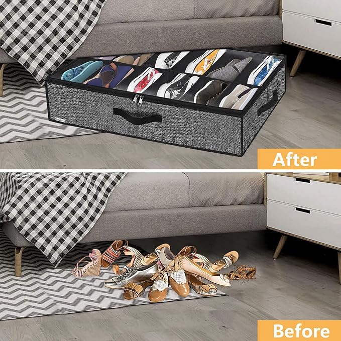 Onlyeasy Under Bed Shoe Storage Organizer - Image 3