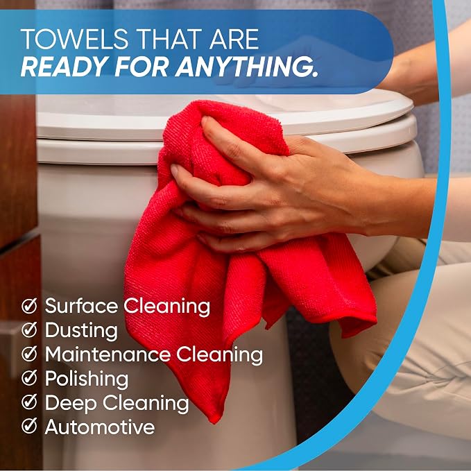 Microfiber Wholesale White Microfiber Cleaning Cloths, 50 Pack 16x16 – - Image 4