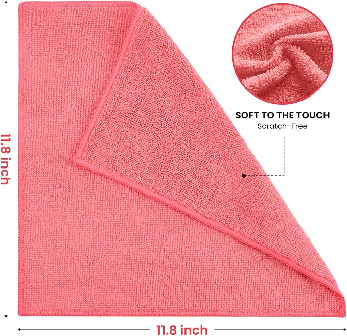 SIFANGKE Microfiber Cleaning Cloth, 34 Pack Assorted Color Cleaning Rags - Image 2