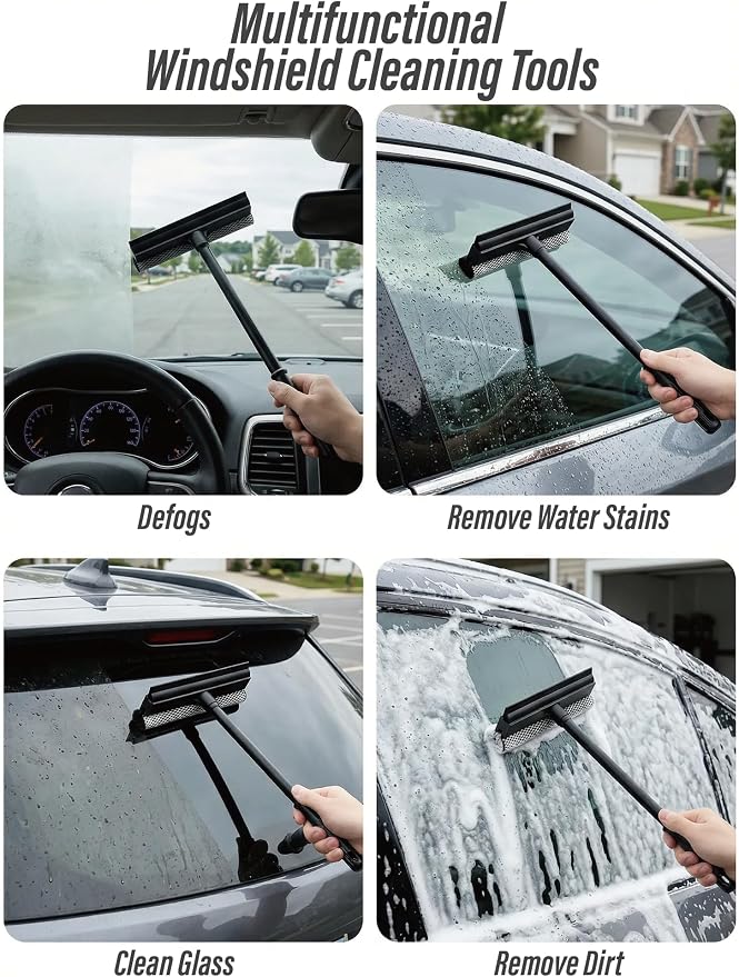 2 in1 Window Squeegee for Car, Window Cleaning Tool - Image 7