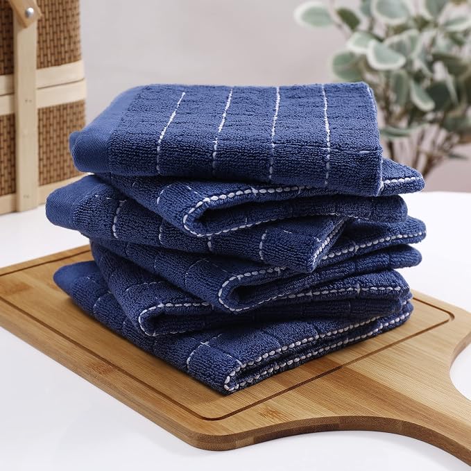 Homaxy 100% Cotton Terry Kitchen Dish Cloths, 8 Pack - Image 8