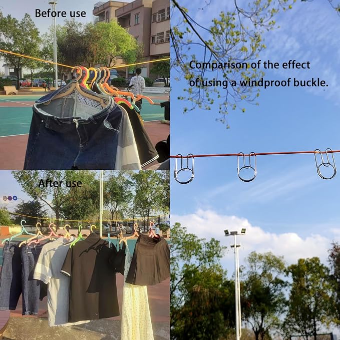 32Ft Portable Travel Clothesline is Also an Outdoor Camping Clothesline - Image 4