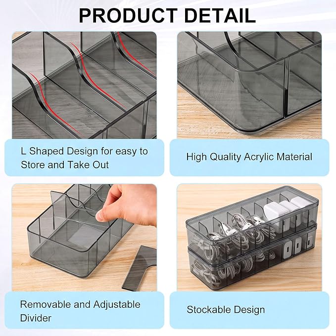Tatuo 1-Pack Cord Organizer Box - Image 4