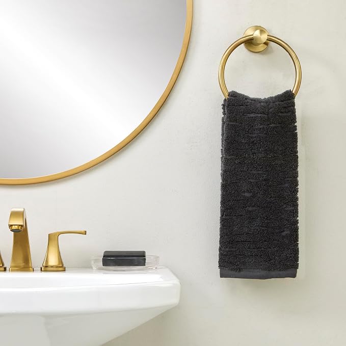 SKL Home CloudSoft Hand Towel Set, 100% Cotton Luxury, Slate | Premium - Image 5
