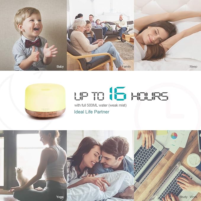 ASAKUKI Smart Wi-Fi Essential Oil Diffuser, 500ml App Control Humidifier | - Image 6