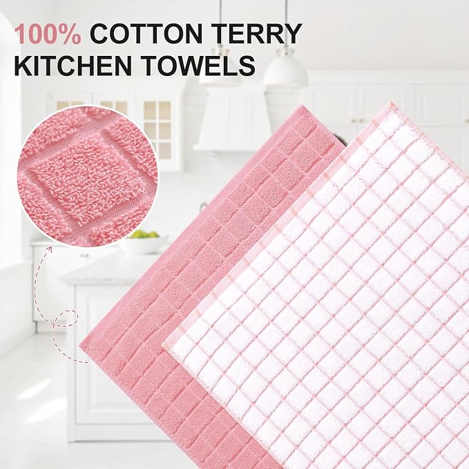 Homaxy Large Premium Cotton Kitchen Towels 16"x 28", 6 Pack - Image 2