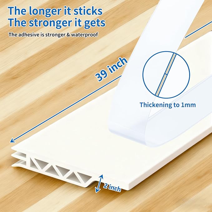 4 Pack Door Draft Stopper Sheets, Door Sweep - Image 2