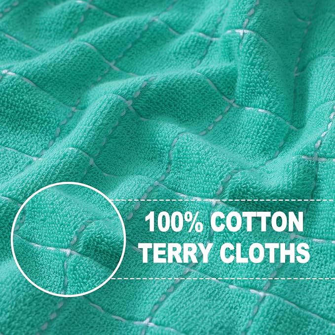 Homaxy 100% Cotton Terry Kitchen Towels, 6 Pack - Image 2