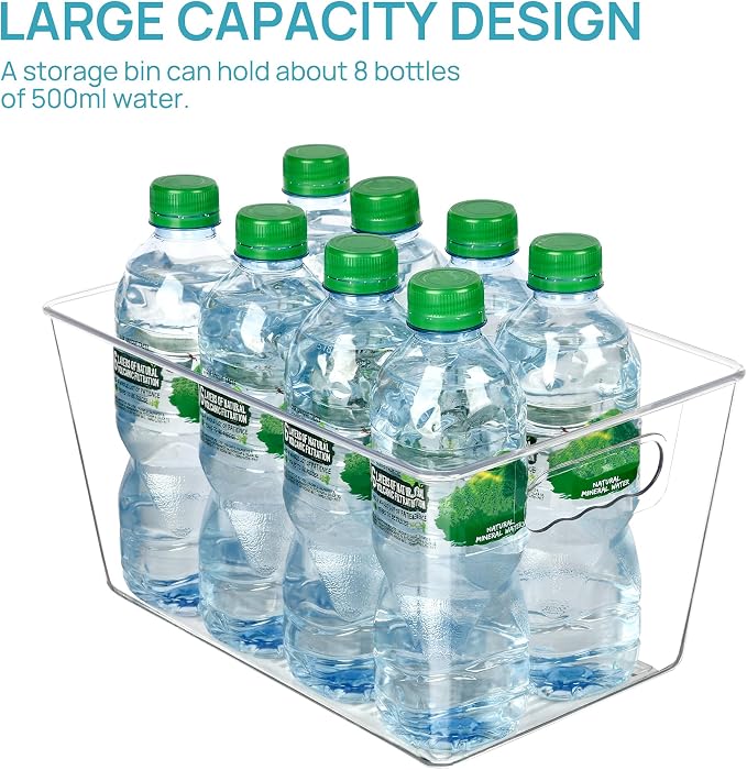 Vtopmart 6 Pack Clear Storage Bins, Pantry Storage Bins - Image 3