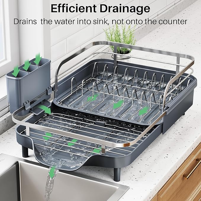 SNTD Expandable Dish Drying Rack - Image 3