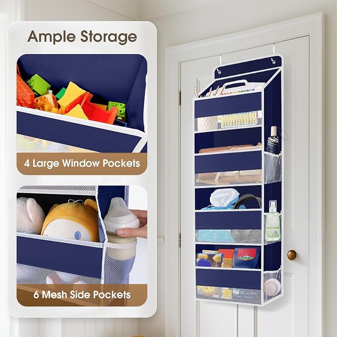 2 Pcs Over The Door Organizer Large Capacity Hanging Storage Room Organizer - Image 4