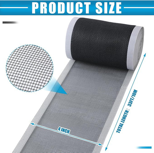 1 Pack Linear Shower Drain Hair Catcher Mesh Stickers Cutable | 4x33ft - Image 2