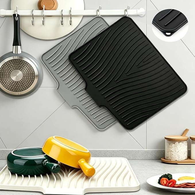 Silicone Dish Drying Mat, 15.7"*13 "Dish Drying Pad, kitchen accessories - Image 3