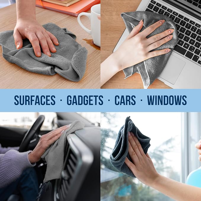 GREEN LIFESTYLE Microfiber Cleaning Cloth 11.5" x 11.5" 150 Pack - Image 5
