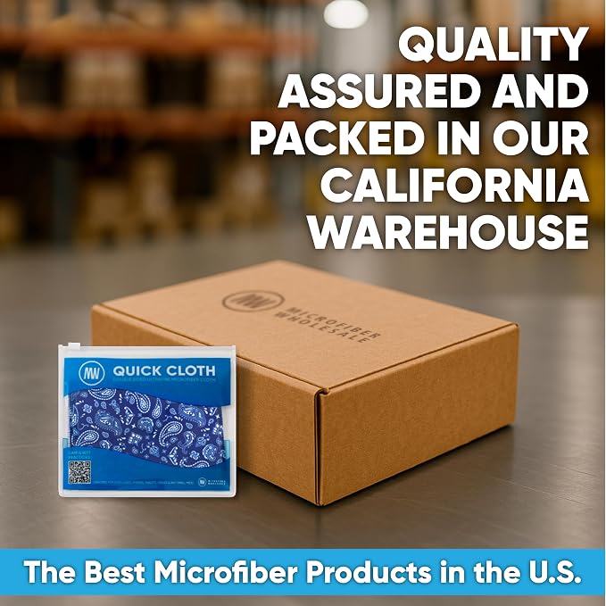 Microfiber Wholesale Quick Cloth Glasses Cleaning Cloths 5x7 Paisley Blue | - Image 7