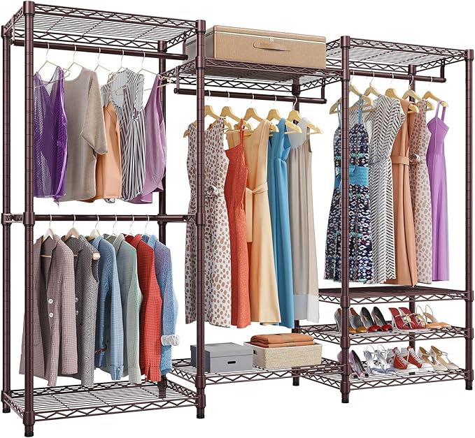 VIPEK V5 Heavy Duty Clothes Rack, Modular Closet System, Bronze | 890 lbs Load by VIPEK