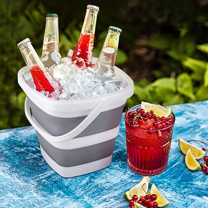 2 Pack Collapsible Buckets 5L 1.3Gallon Small Cleaning Bucket - Image 5