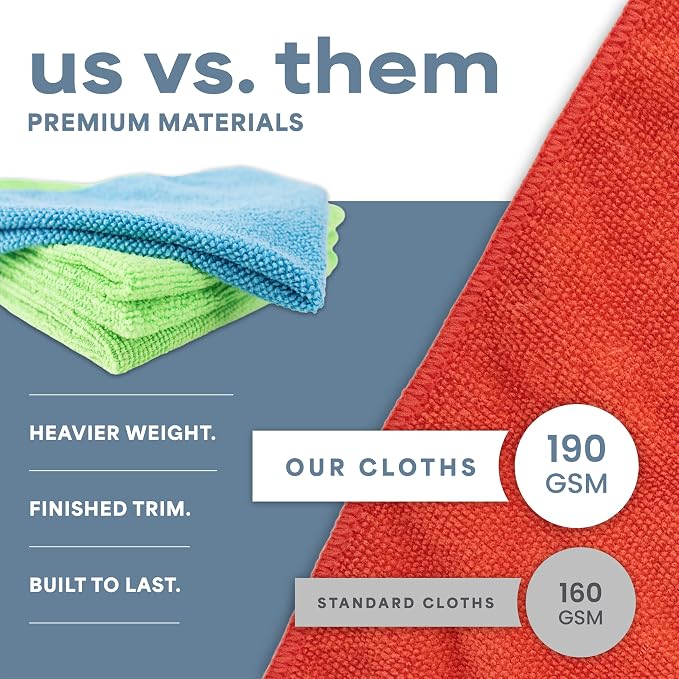 S&T INC. Microfiber Cleaning Cloth, 150 Pack, 11.5" x 11.5" - Image 7