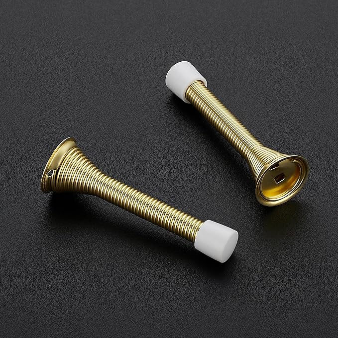Ravinte Door Stoppers, 6 Pack Gold Spring Door Stops - Image 3