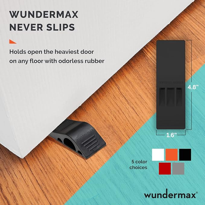 Wundermax Rubber Door Stoppers for Bottom of Door Stop - Image 7