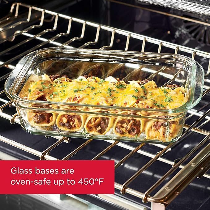 Rubbermaid Brilliance Glass Food Storage set of 4 containers 8 total pieces - Image 3