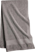 Lacoste Heritage 100% Supima Cotton Bath Sheet 35" x 70", Meteorite | Highly by Unknown
