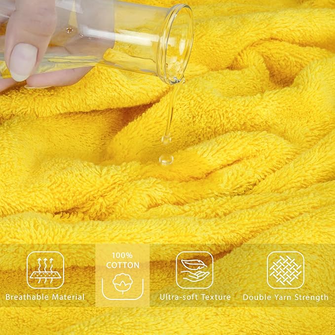 Cotton Paradise 100% Cotton Turkish Towel, Soft Absorbent Quick Dry, 40x80 - Image 4