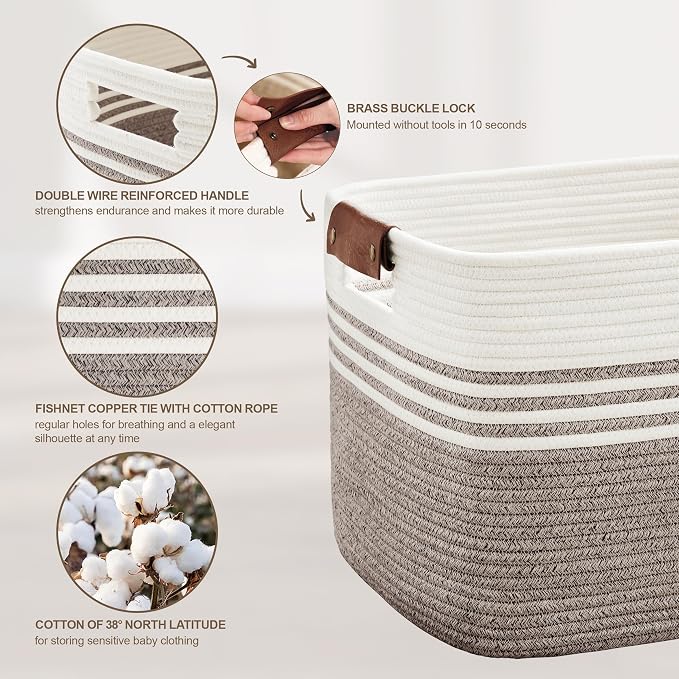 72L Woven Laundry Basket Hamper - Image 5