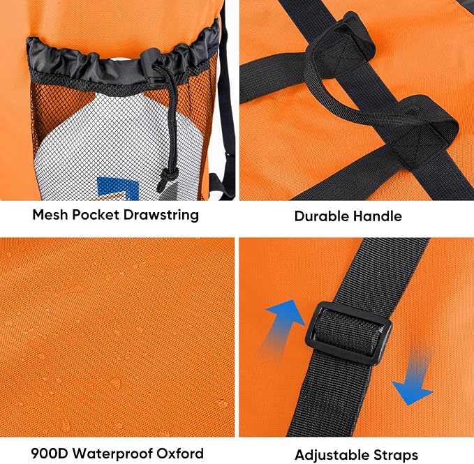 BALEINE 120L Laundry Bag Backpack, 900D Oxford Fabric Large Travel Laundry Bags - Image 5