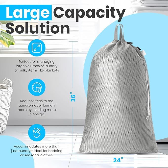 Handy Laundry Mesh XL Laundry Bag 24"x36" 2-Pack - Image 2