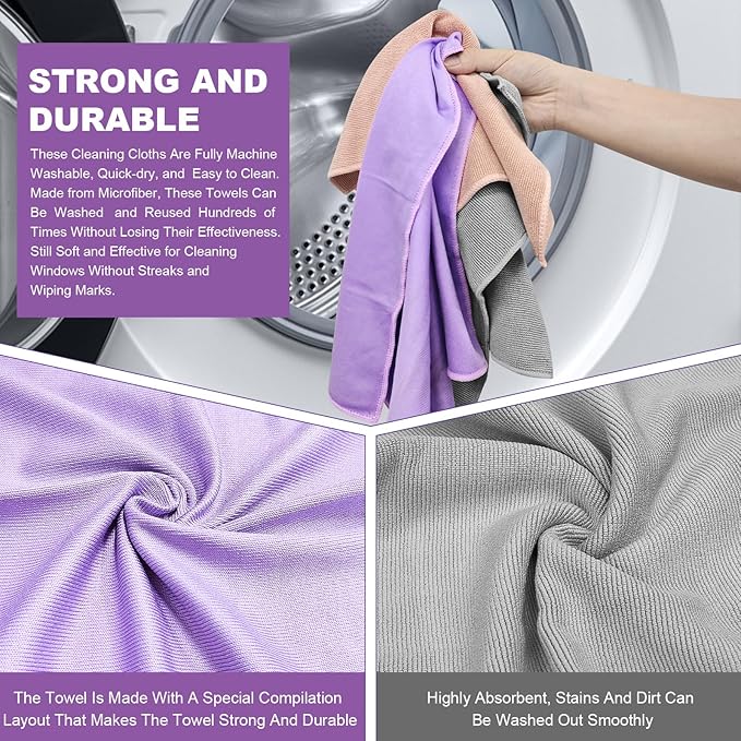 Basic Package - Microfiber 2-Pack Window Cloth. Just Water - Without Leaving - Image 5
